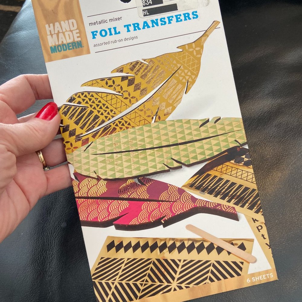 Foil Transfers Metallic Mixer Hand Made Modern Assorted Rub On Designs Supplies